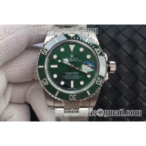 Rolex Submariner 116610 LV Green Ceramic EW A3135