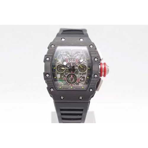 Richard Mille RM11-03 Chrono PVD Forged Carbon Bezel A7750 Richard Mille RM11-03 Chrono PVD Forged Carbon Bezel A7750