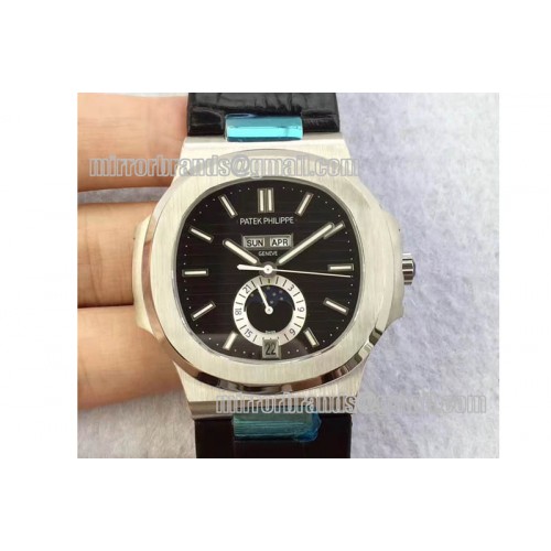 Patek Philippe Nautilus 5726 Complicated SS Black Textured Dial A324