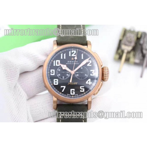 Zenith Pilot Type 20 Chronograph Extra Special Real Bronze Case A7750