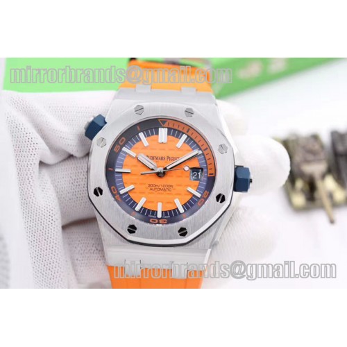 Audemars Piguet Royal Oak Offshore 15710 Orange Diver JF 1:1 Orange Rubber Strap A3120 Audemars Piguet Royal Oak Offshore 15710 Orange Diver JF 1:1 Orange Rubber Strap A3120