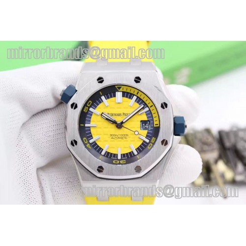 Audemars Piguet Royal Oak Offshore 15710 Yellow Diver JF 1:1 Yellow Rubber Strap A3120 Audemars Piguet Royal Oak Offshore 15710 Yellow Diver JF 1:1 Yellow Rubber Strap A3120