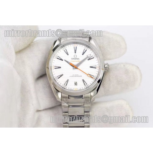 Omega Aqua Terra 150M SS XF Best Edition White Dial on SS Bracelet A8500