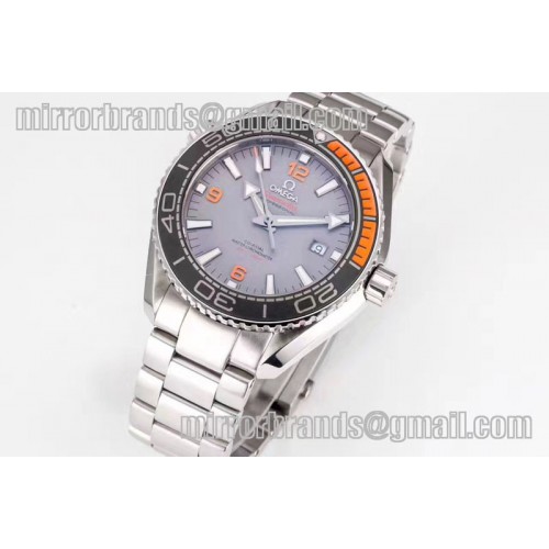 Omega Planet Ocean 2016 43.5mm SS/SS Black/Orange Bezel OM Gray Dial A8900