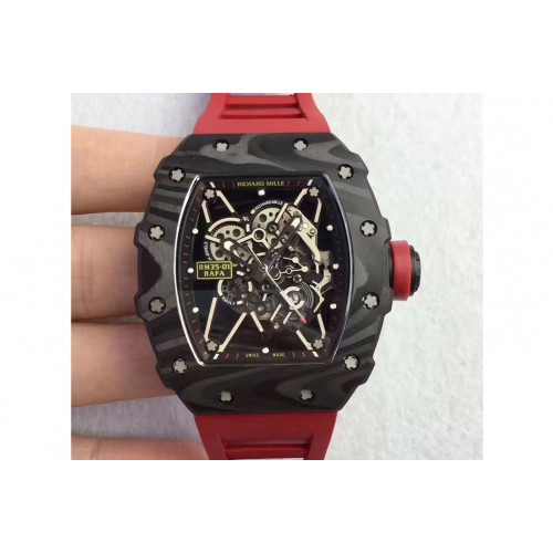Richard Mille RM 035-01 RAFA Forged Carbon KVF Best Edition Red Strap