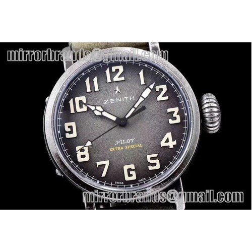 Zenith Pilot Type 20 Extra Special 40mm Aged SS Case V6F 1:1 Best Edition Green