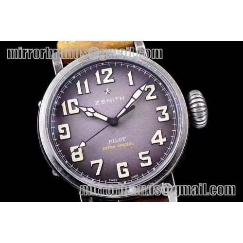 Zenith Pilot Type 20 Extra Special 40mm Aged SS Case V6F 1:1 Best Edition Brown
