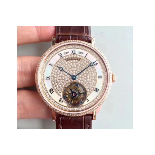 Breguet Jubilee Tourbillon 5 Days RG Full Paved Diamonds Dial Breguet Jubilee Tourbillon 5 Days RG Full Paved Diamonds Dial