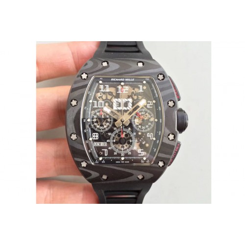 Richard Mille RM011 NTPT Carbon Case Chronograph KVF 1:1 Best Edition Richard Mille RM011 NTPT Carbon Case Chronograph KVF 1:1 Best Edition