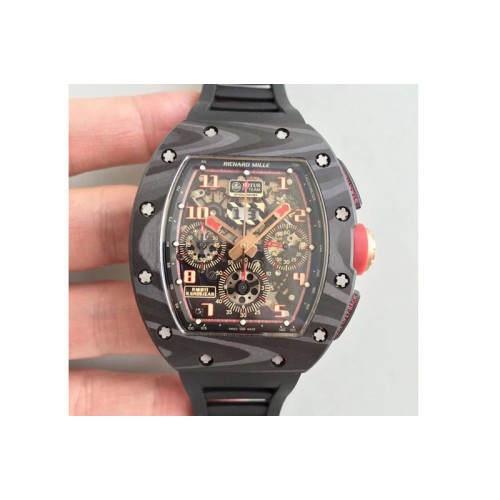 Richard Mille RM011 NTPT Lotus F1 Team Carbon Case Chronograph KVF 1:1 Best Edition