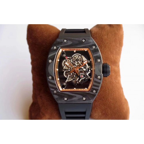 Richard Mille RM055 Forged Carbon Case KVF Best Edition Skeleton Dial RG Inner Bezel Richard Mille RM055 Forged Carbon Case KVF Best Edition Skeleton Dial RG Inner Bezel