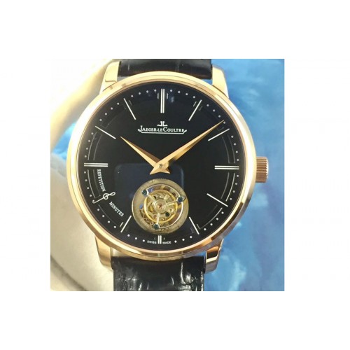 Jaeger-LeCoultre Master Ultra Tourbillon YG/LE Watches A982 Black Dial