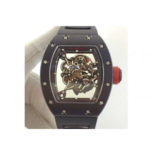 Richard Mille RM055 Real Ceramic Case KVF Best Edition Skeleton Dial Red
