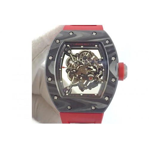 Richard Mille RM055 Forge Carbon Titanium Case KVF Best Edition Skeleton Dial Red Richard Mille RM055 Forge Carbon Titanium Case KVF Best Edition Skeleton Dial Red