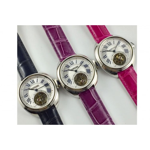 Cle de Cartier SS 40mm Real Tourbillon White Textured Dial