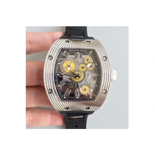 Richard Mille RM018 Hommage a Boucheron SS Yellow Skeleton Dial 6T51 Richard Mille RM018 Hommage a Boucheron SS Yellow Skeleton Dial 6T51