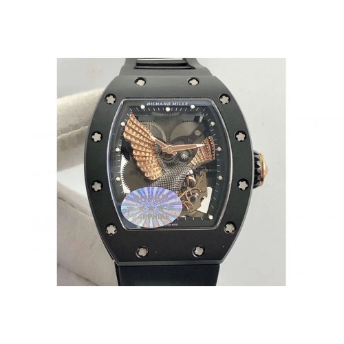 Richard Mille RM023 Real Ceramic Case KVF Best Edition Eagle Skeleton Dial RG Crown M8215