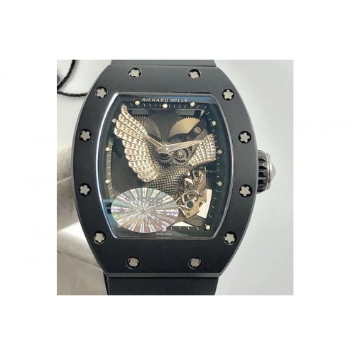Richard Mille RM023 Real Ceramic Case KVF Best Edition Eagle Skeleton Dial SS Crown M8215 Richard Mille RM023 Real Ceramic Case KVF Best Edition Eagle Skeleton Dial SS Crown M8215