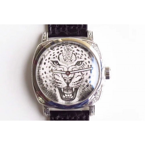 Panerai Radiomir 47mm Solid Silver Engraved Case Chrome Heart Leopard Dial Panerai Radiomir 47mm Solid Silver Engraved Case Chrome Heart Leopard Dial