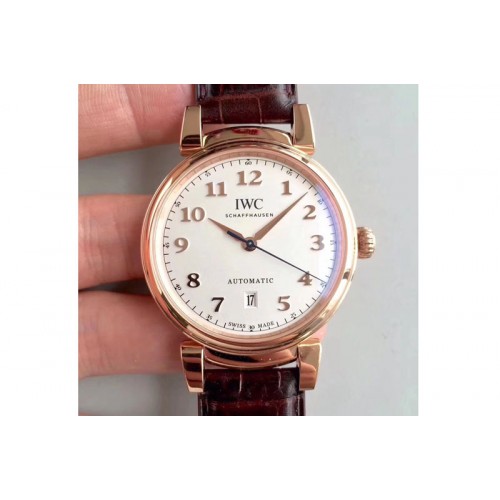IWC Da Vinci IW356601 RG MKF 1:1 Best Edition White Dial A2892 IWC Da Vinci IW356601 RG MKF 1:1 Best Edition White Dial A2892