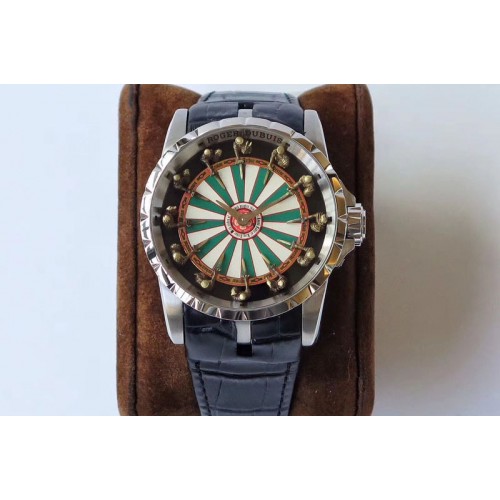 Roger Dubuis Excalibur Knights of the Round Table II SS Checkerboard Dial MIYOTA 6T15