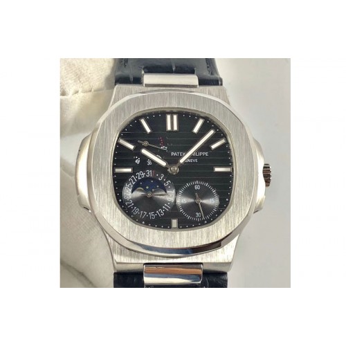 Patek Philippe Nautilus 5724G Moonphase SS/LE Black Dial