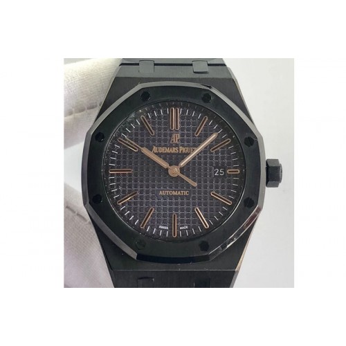 Audemars Piguet 15400 Royal Oak 41mm Dark Knight Black Dial Gold Markers A3120