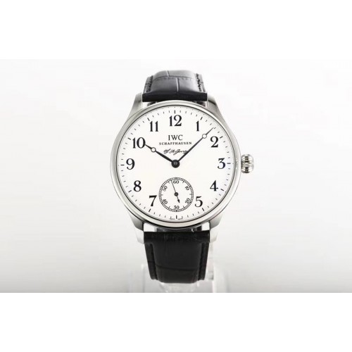 IWC Portuguese IW544202 SS GSF 1:1 Best Edition White Dial on Black Leather Strap IWC Portuguese IW544202 SS GSF 1:1 Best Edition White Dial on Black Leather Strap