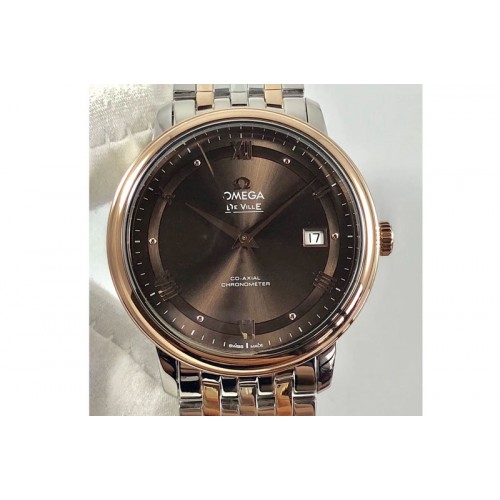 Omega De Ville RG MKF 1:1 Best Edition Brown Dial A2824 Omega De Ville RG MKF 1:1 Best Edition Brown Dial A2824