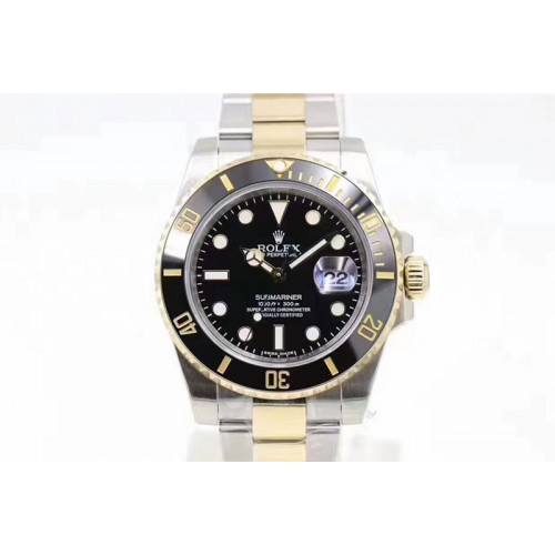 RolexSubmariner 116613LN Black Wrapped SS/YG VRF 1:1 Best Black dial Edition Black dial A2836