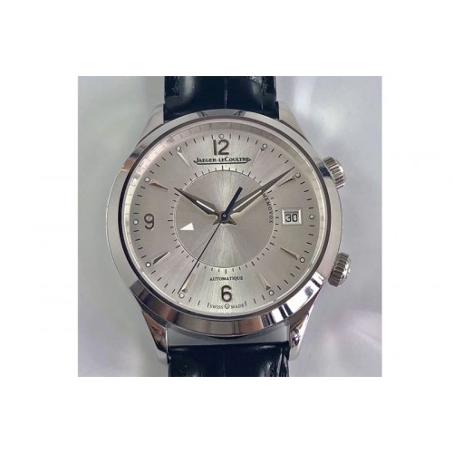 Jaeger-LeCoultre Master 1412530 40mm SS  White Dial Blue Leather Strap M9015