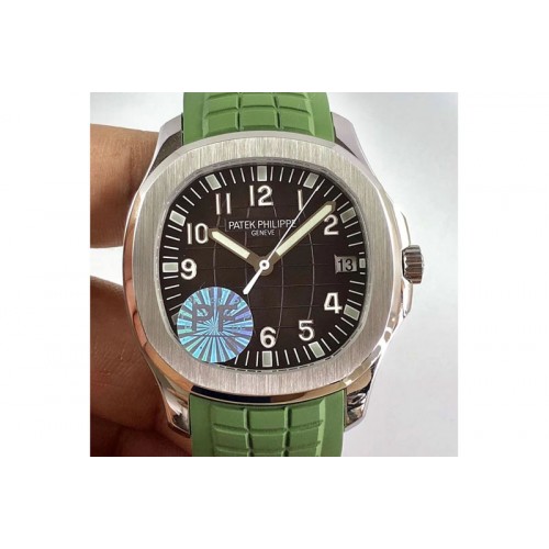 Patek Philippe Aquanaut Jumbo MP Best Edition SS Green Dial on Green Rubber Strap A2824 to PP324CS