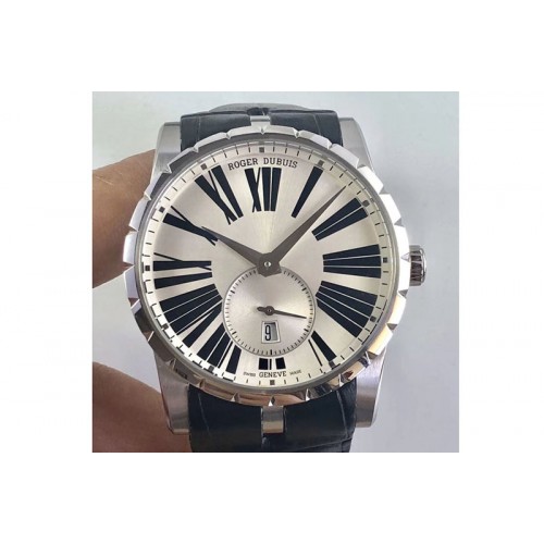 Roger Dubuis Excalibur Dbex0535 SS RDF 1:1 Best Edition White Dial On blue Leather Strap Asian RD830 MORE DETAILS