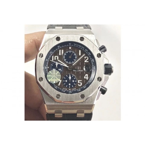 Audemars Piguet Royal Oak Offshore 2018 SIHH JF 1:1 Best Edition Havana Brown/Blue Dial on Brown Leather Strap A7750