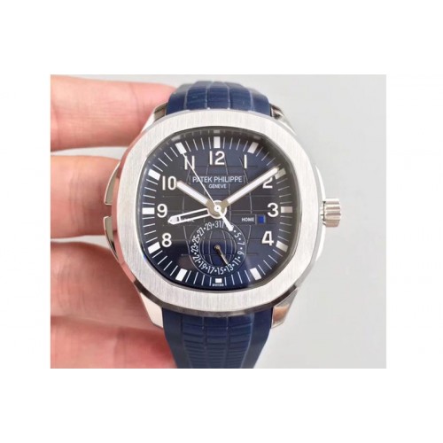 Patek Philippe Aquanaut Jumbo 5164A SS Blue Dial on Blue Rubber Strap 324SC