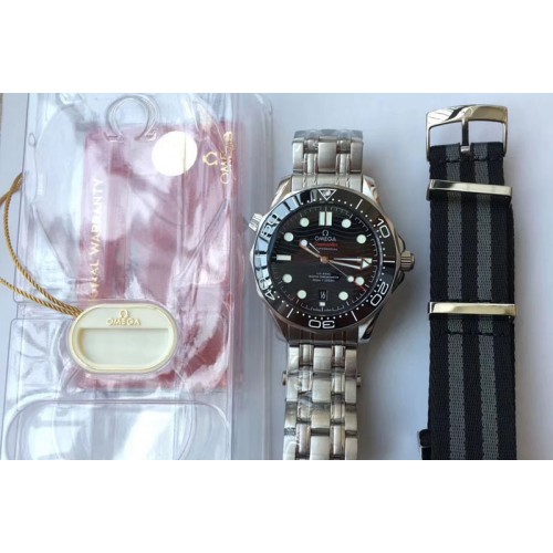 Omega Seamaster 300M SS VSF Best Edition Black Dial Black Ceramic Bezel on SS Bracelet A8800