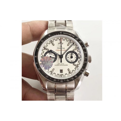 Omega SpeedMaster MoonWatch SS OMF 1:1 Best Edition White Dial Black Handset on SS bracelet A9900 Omega SpeedMaster MoonWatch SS OMF 1:1 Best Edition White Dial Black Handset on SS bracelet A9900