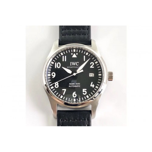 IWC MARK XVIII IW327001 SS V7 1:1 Best Edition Black Dial Black Leather Strap Swiss eta 2892 IWC MARK XVIII IW327001 SS V7 1:1 Best Edition Black Dial Black Leather Strap Swiss eta 2892