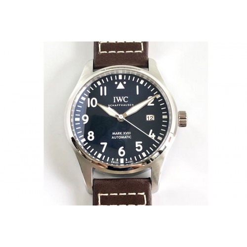 IWC MARK XVIII IW327004 SS V7 1:1 Best Edition Blue Dial Brown Leather Strap Swiss eta 2892 IWC MARK XVIII IW327004 SS V7 1:1 Best Edition Blue Dial Brown Leather Strap Swiss eta 2892