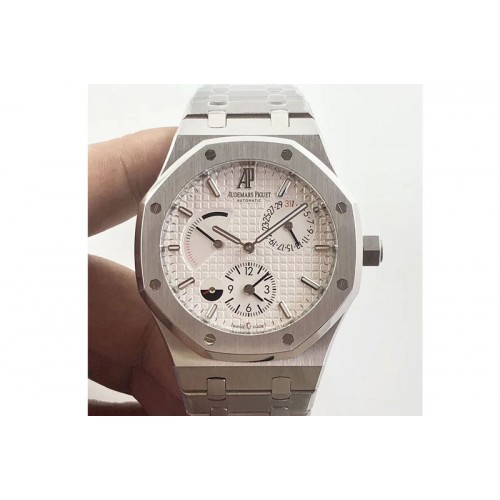 Audemars Piguet Royal Oak 41mm 26120 SS TWA Best Edition White Dial on SS Bracelet A2329 Audemars Piguet Royal Oak 41mm 26120 SS TWA Best Edition White Dial on SS Bracelet A2329