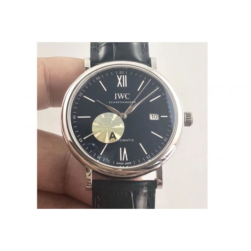 IWC Portofino Automatic Edition IW356518 "150 Years"  R Factory Black Dial  M9015 Witch Match Card