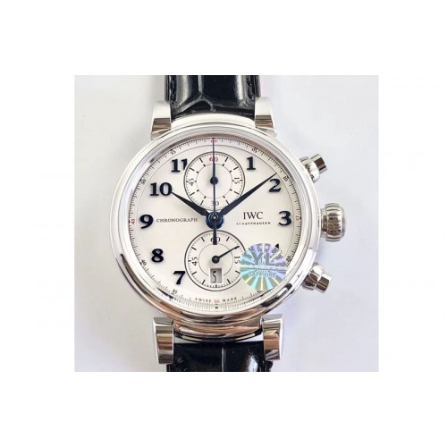 IWC Da Vinci Chrono Laureus IW393402 SS YLF 1:1 Best Edition White Dial Blue Markers A7750 IWC Da Vinci Chrono Laureus IW393402 SS YLF 1:1 Best Edition White Dial Blue Markers A7750