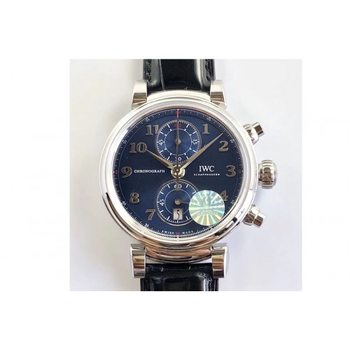 IWC Da Vinci Chrono Laureus IW393402 SS YLF 1:1 Best Edition Blue Dial A7750 IWC Da Vinci Chrono Laureus IW393402 SS YLF 1:1 Best Edition Blue Dial A7750