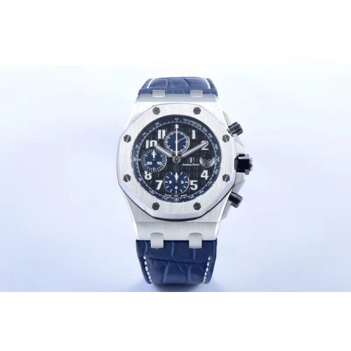 Audemars Piguet Royal Oak Offshore 2018 SIHH JF 1:1 Best Edition Black/Blue Dial on Blue Leather Strap A3126