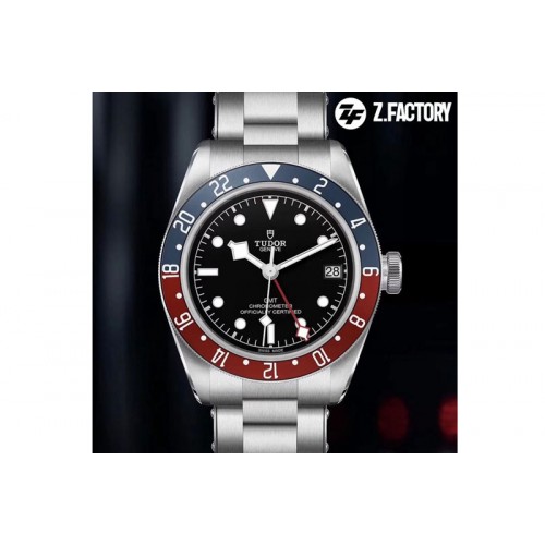 Tudor Black Bay GMT Baselworld 2018 Pepsi Blue/Red Bezel ZF 1:1 Best Edition Black Dial on SS Bracelet A2836 Tudor Black Bay GMT Baselworld 2018 Pepsi Blue/Red Bezel ZF 1:1 Best Edition Black Dial on SS Bracelet A2836
