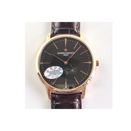Vacheron Constantin Patrimony 81180 RG MKF 1:1 Best Edition black dial on Brown Leather MIYOTA 9039 Vacheron Constantin Patrimony 81180 RG MKF 1:1 Best Edition black dial on Brown Leather MIYOTA 9039