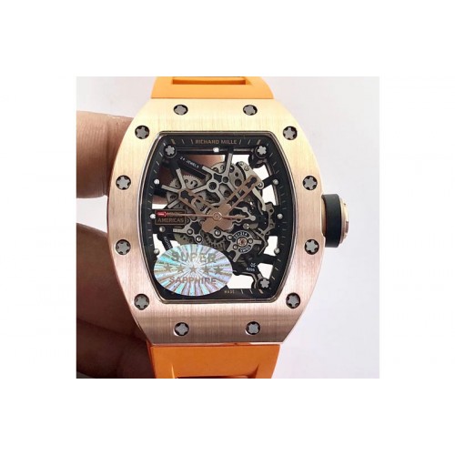 Richard Mille RM035-02 Americas RG KVF Best Edition Skeleton Dial on Orange Rubber Strap MIYOTA8215 Richard Mille RM035-02 Americas RG KVF Best Edition Skeleton Dial on Orange Rubber Strap MIYOTA8215