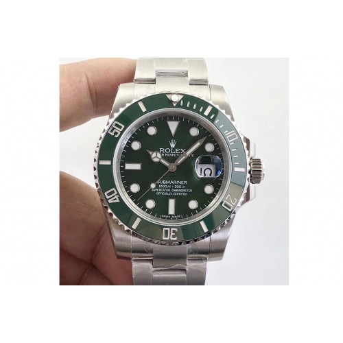 Rolex Submariner 116610 LV Green Ceramic 904L DJF 1:1 Best Edition Green Dial On SA3135