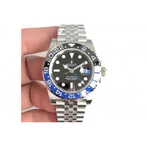Rolex GMT-Master II 116710 BLNR Black/Blue Ceramic 1:1 EWF Best Edition on SS Jubilee Bracelet A2836