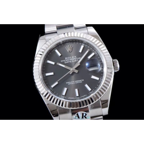 Rolex DateJust 41 126334 ARF 1:1 Best Edition 904L Steel Gray Dial on Oyster Bracelet A2824
